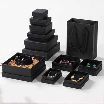 China Custom Jewelry Box Cardboard Finishing Different Color/Sizes/Packaging Jewelry Ring Necklace Earrings Bracelet Box for sale