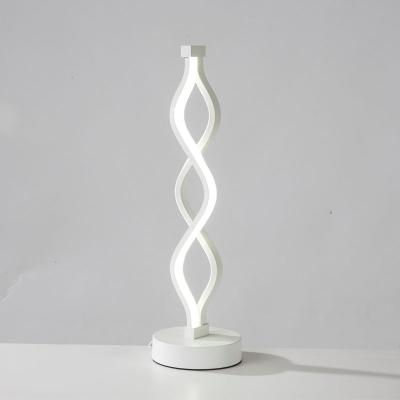 China Wholesale Modern Simple Switch Type LED Spiral Curve Table Lamp For Bedroom for sale