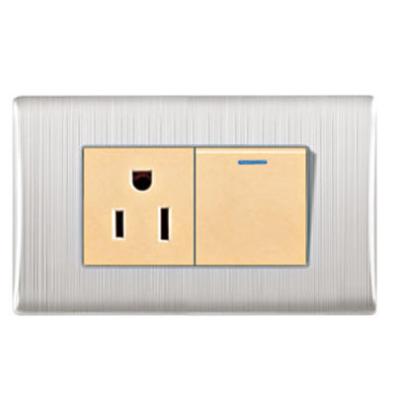 China US Latest Technology HOME Power Wall Sockets Double Flat Lamp Switch Switches And Socket for sale