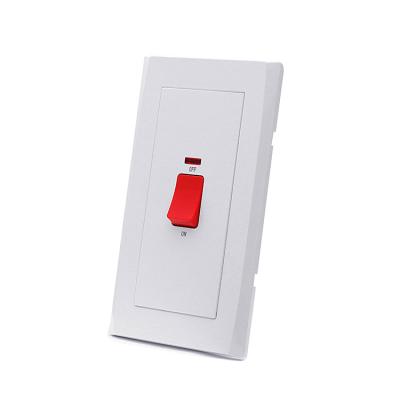 China Wenzhou Manufacturer New Arrival BS 45A Wall Switch Socket AC 45A Multipurpose White Electrical Switch for sale