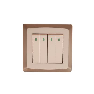 China Multipurpose British Electric Wall Switch Customized Design Color 4 Gang 2 Way Switch Painting Wall for sale