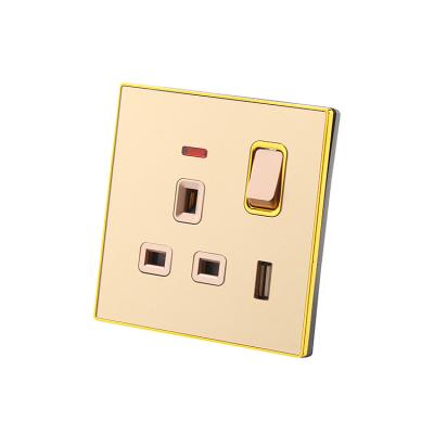 China Factory price DOMESTIC 13A switched socket with USB port 5.0V 2.1A for smart home for sale