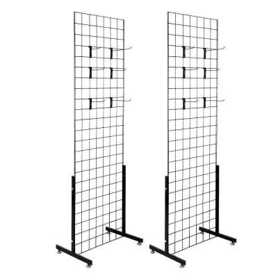 China Shop / Supemarkert Metal Wire L Feel Gridwall Display Board For Retail Store for sale