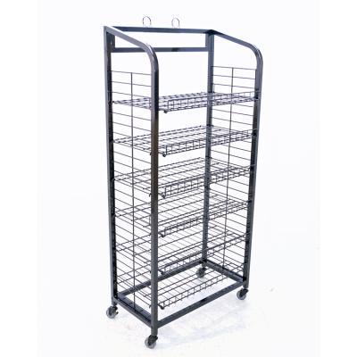 China Supermarket Display Metal Bread Rack Metal Bakery Rack With 5-Shelf BR001 for sale