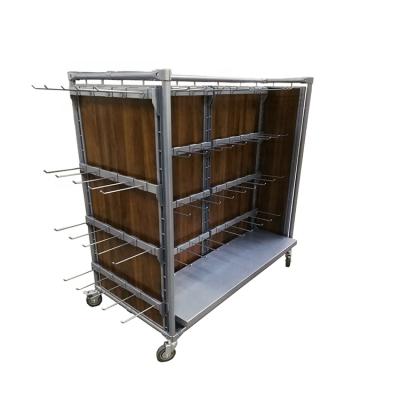 China Store Floor Standing Wooden Retail Display Racks And Metal Display Shelf For Store for sale