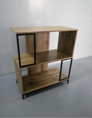 China Modern bookshelf with storage cabinet, metal and wooden book shelf display stand for sale