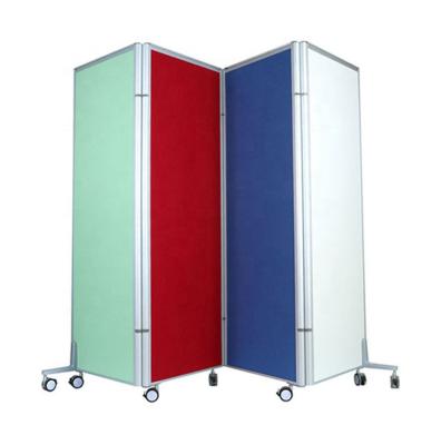 China Separate Collapsible Melamine And Fabric Partition Wall With Movable Roller for sale