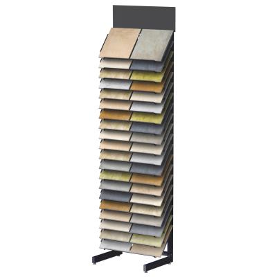 China Exhibit Performance Customized Ceramic Tile Metal Display Rack For Showroom for sale