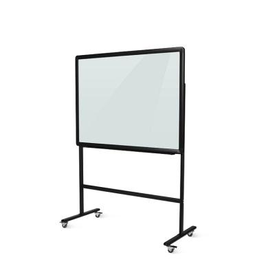 China Writing Mood Movable White Board Transparent Glass Holder for sale