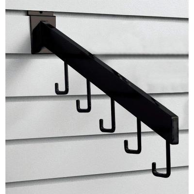 China Clothing & Accessory Hanging Durable Metal Slatwall Black Display Hook Accessory For Slatwall Board for sale