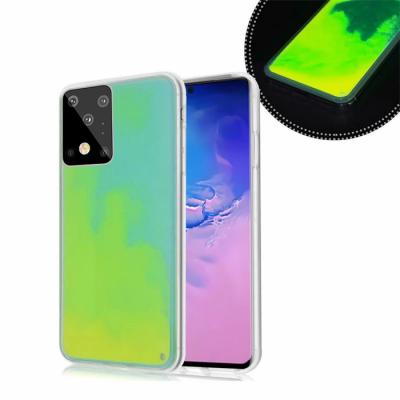 China Hot Selling Liquid TPU Phone Case Anti-drop Luminous Transparent Neon Sand Liquid Case For Xiaomi Redmi Note 10 Pro Fluorescent Cover Device for sale