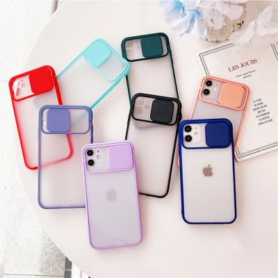 China Anti-fall Matte Transparent Mobile Phone Cover Lens Slide Camera Protector For vivo iQOO Z5 Z3 Case for sale