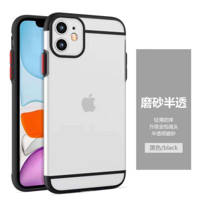 China Colorful Anti-fall PC Soft Hard Thin Section Good Quality Edge TPU Transparent Mobile Phone Case For OnePlus Nord N200 5g for sale