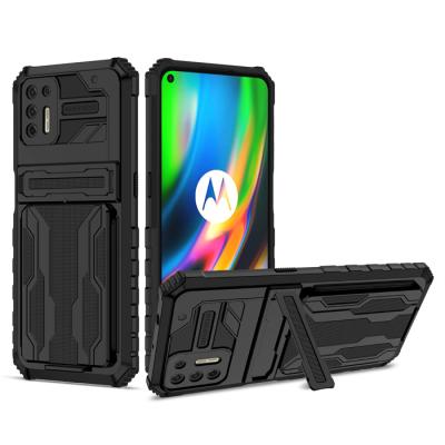 China Anti-drop for MOTO G Power 2021 Multi-Funtion Heavy Duty TPC+PC Heavy Duty Mobile Phone Case with Retractable Kickstand Removable Wallet for sale