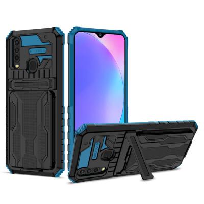 China Retractable Shockproof Cover Kickstand+wallet Cover Anti-fall Armor Phone Moblie Phone Case For LG Stylo 6 for sale