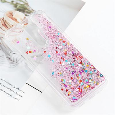 China Anti-fall Glitter Liquid Quicksand Luxury Crystal Clear Case For Moto G100 Phone Cover Case Shockproof Cover for sale