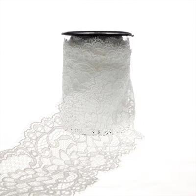 China China Factory Wholesale Elastic Nylon Elastic Lace Fabric White Lace Trim for sale