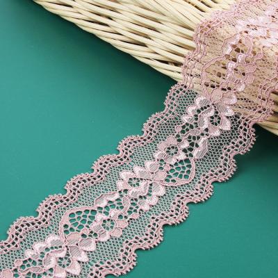 China Elastic Jacquard Multiple Patterns Lace Trim Eyelash Lace Trim Multiple Sizes Lace Trim for sale