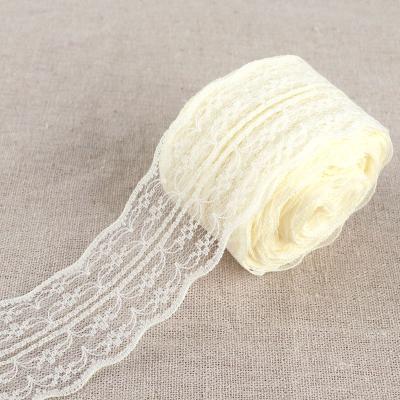 China Elastic Colorful Lace Trimming Dye Fabric Lace Trimming Garment Accessories Lace Trim for sale