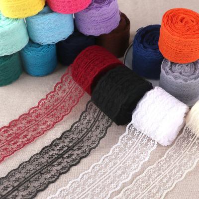 China Elastic Multiple Sizes Eyelash Lace Trim Patterns Multiple Eyelash Lace Factory Produced Lace Trim for sale