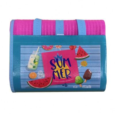 China Eco-friendly Wholesale Sand Proof Gift Promotional Portable Folding Beach Mat for sale