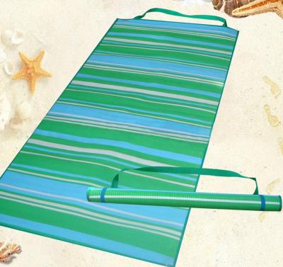 China Eco-friendly High Quality Waterproof Sand Free Polyester Roll Up Picnic Beach Mat for sale