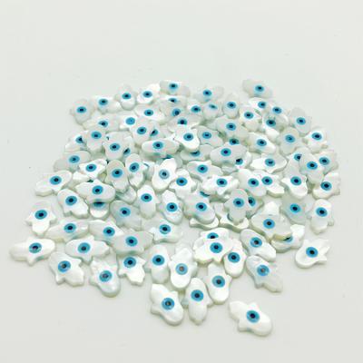 China Natural Shell Turquoise Loose Beads DIY Shell Eye Jewelry Wholesale Famas Hand Evil Making Accessories for sale