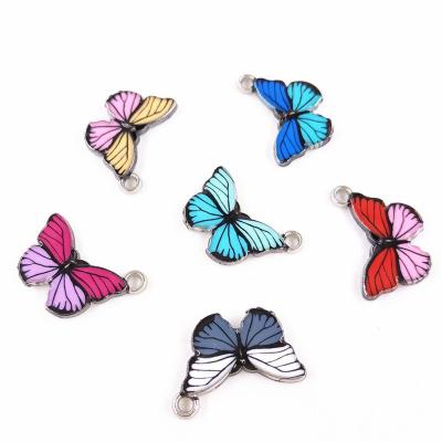 China CLASSIC DIY Accessories Alloy Jewelry Accessories Butterfly UV Printing Enamel For Jewelry Making Materials for sale