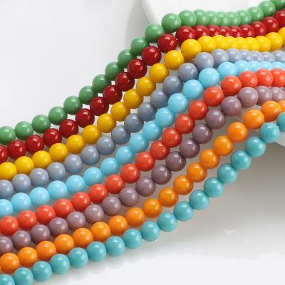 China New 8mm Charm Crystal Glass Solid Color Round DIY Beads Jewelry Accessories For Jewelry Making for sale