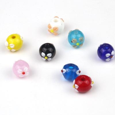 China DIY Crystal 12mm Flower Murano Glass Small Bead Loose Beads Crystal Beads Charms Bracelets Jewelry Making for sale