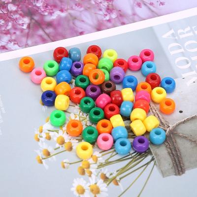 China 2000pcs/bag 6*9mm Acrylic Small Pony Beads Acrylic Beads Multicolor Opaque Plastic For DIY Jewelry Making Bead Set for sale