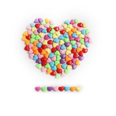 China 500g/bag Acrylic Jewelry Making Acrylic Love Heart Loose Beads DIY Beaded Bracelet Accessories Necklace Material for sale