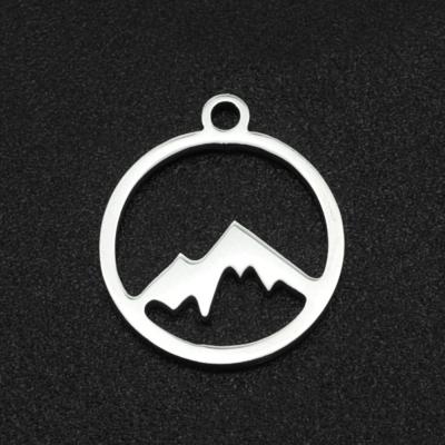 China CLASSIC Stainless Steel Necklace Bracelet Mountain Peak Snow Mountain Charm Pendant For Jewelry Making for sale