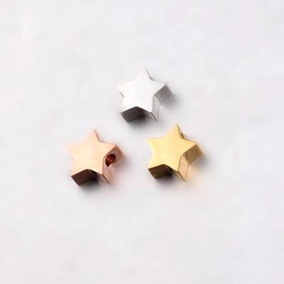 China Classic METALS And Popular Loose Gold Star Bead DIY Stainless Steel Pendant Necklace Bracelet Jewelry Making for sale