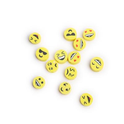 China 1000pcs/bag 10mm Ceramic Polymer Clay Funny Expression Beaded Smiley Face For Jewelry Making Necklace Bracelet for sale