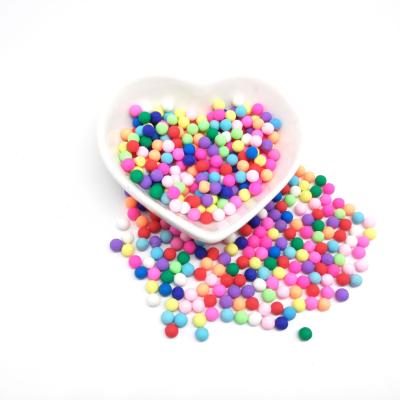 China 1000pcs/pack Polymer Clay Ceramic Multicolor Non-porous Round Non-porous Beads Jewelry Phone Case Making Material for sale