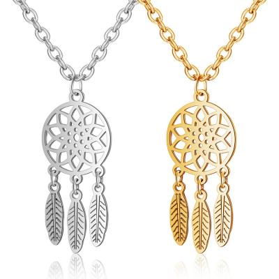 China TRENDS most popular classic style charm fashion stainless steel Indian dream catcher necklace jewelry for sale