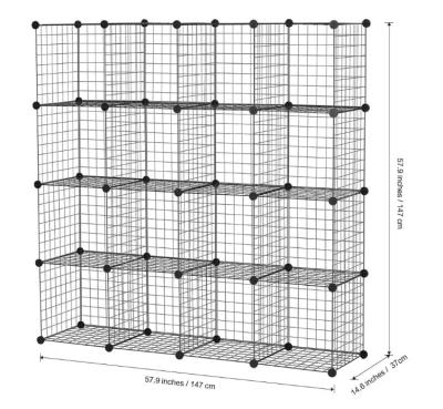 China Workable Cube In Cabinet Hoop Metal Diy Shoe Cabinet Wire Storage for sale