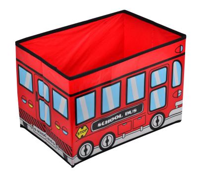 China Kids Toy Organizer Car Folding Cute Design Folding Non-woven Storage Box Without Lid Cartoon Cloth Storage Cube Folding Boxes for sale