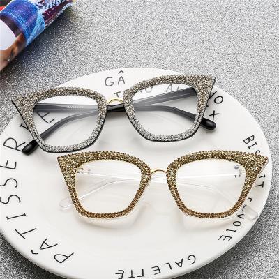 China Fashion Sunglasses Fashionable Restoration Ways Antique Cat Eye Inserts Euramerican Fashionable Flat Light Diamond Women Sunglasses for sale