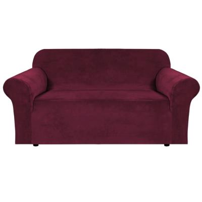 China Europe Amazon United Plush Velvet Stretch Solid Color Sofa Cover Sofa Covers for sale