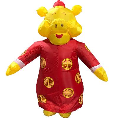 China Chinese Style Adult Cute Cosplay Party Halloween Carnival Bear Realistic Walking Inflatable Costume for sale