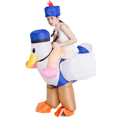 China Party Halloween Carnival Festival Funny Cosplay Character Costume Cute Duck Walking Inflatable Costume for sale