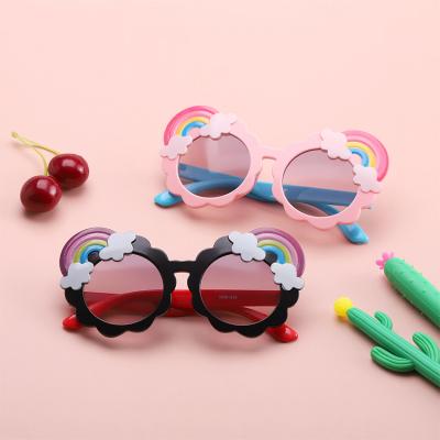 China Fashion Sunglasses Shape Irregular Rainbow Exaggerated Children Kids Baby Sunglasses for sale