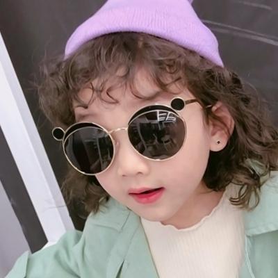 China Fashion Sunglasses 2021 New Fashion Pink Cute Metal Frame Kids Sunglasses For Girls Children for sale