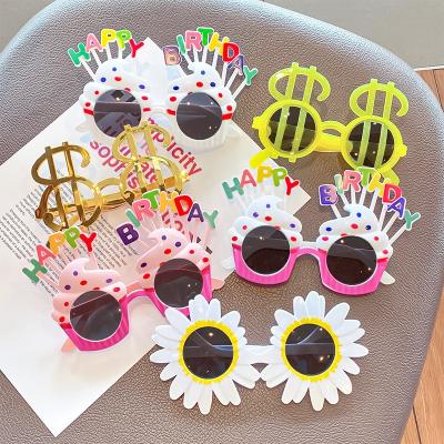 China New Birthday Fashion Glasses Kids Sunglasses Cartoon Boys Children's Creative Sunglasses Flower for sale