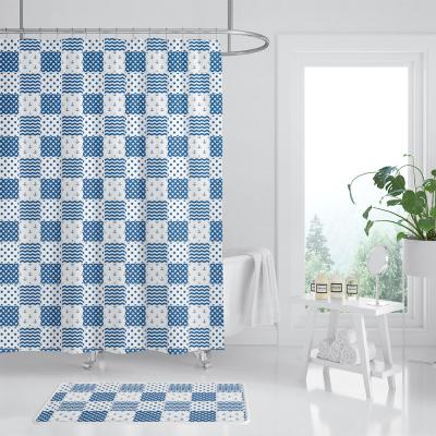 China Sustainable Hot Cheapest Modern Simple Custom Design Bathroom Curtain Shower Curtain for sale