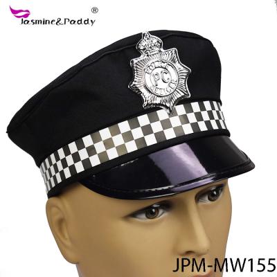 China Adult Sparkle and Navy Cosplay Kids Carnival Hats Captain Sailor Pilot Police Uniform Hat for sale