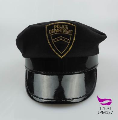 China Character Black Policeman Hat Uniform Covers Cosplay Hat For Kids for sale