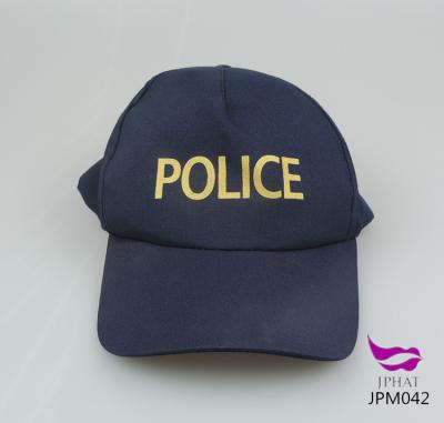 China Go out to play or usually use custom baseball cap printing police hat polyester / cotton leisure hat for sale